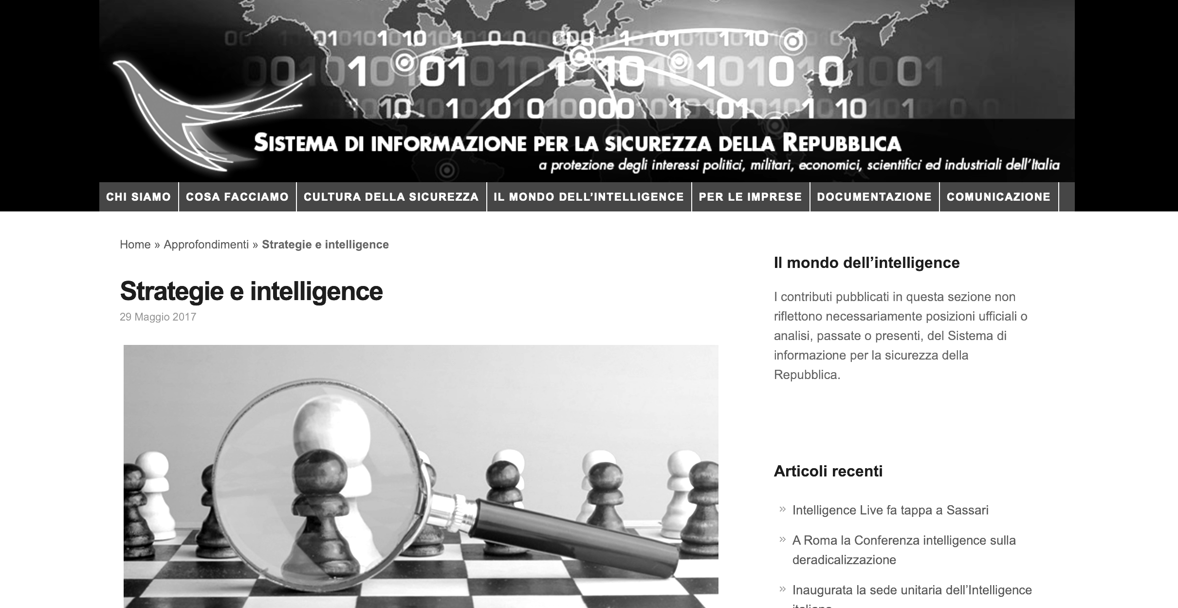 Strategia e intelligence