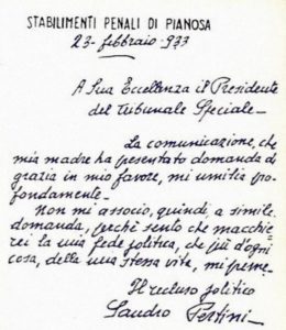 Pertini lettera