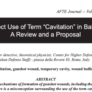 Cavitation in ballistics