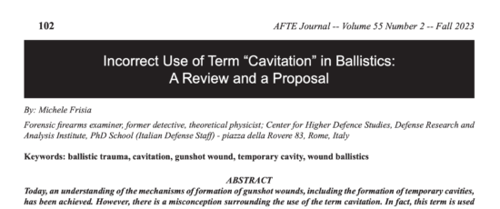 Cavitation in ballistics